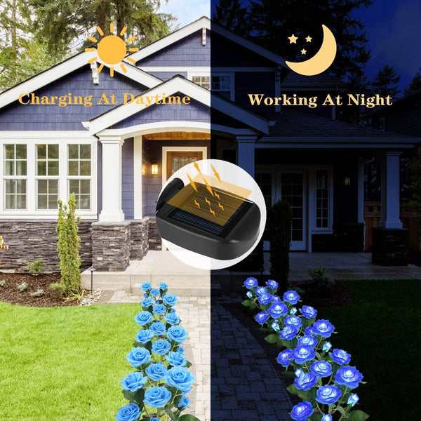 Solar Garden Lights Outdoor,Solar Flower Lights,Solar Garden Stake Lights4
