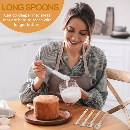 Stainless Steel Measuring Cups & Spoons Set for Cooking and Baking, Nesting Measuring Cups Measuring Spoons for Measuring Dry or Liquid Ingredients, Kitchen Gadgets, 10Pack3