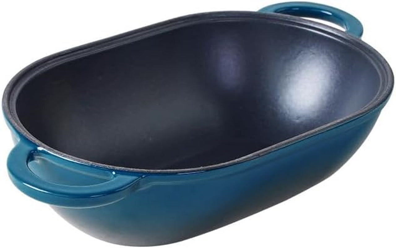 enameled-cast-iron-bread-pan-dutch-oven-with-lid-and-loop-handles-dark-teal-blue-oven-safe-form-for-baking-and-cooking-artisan-bread-kit-loaf-pan