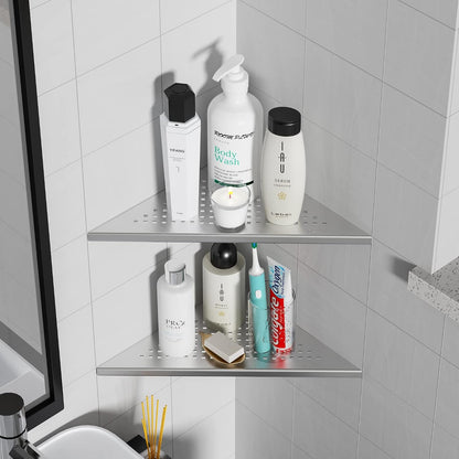 Corner Shower Shelves, 10” Recessed Tile Shower Shelf Brushed, 2 Pack8
