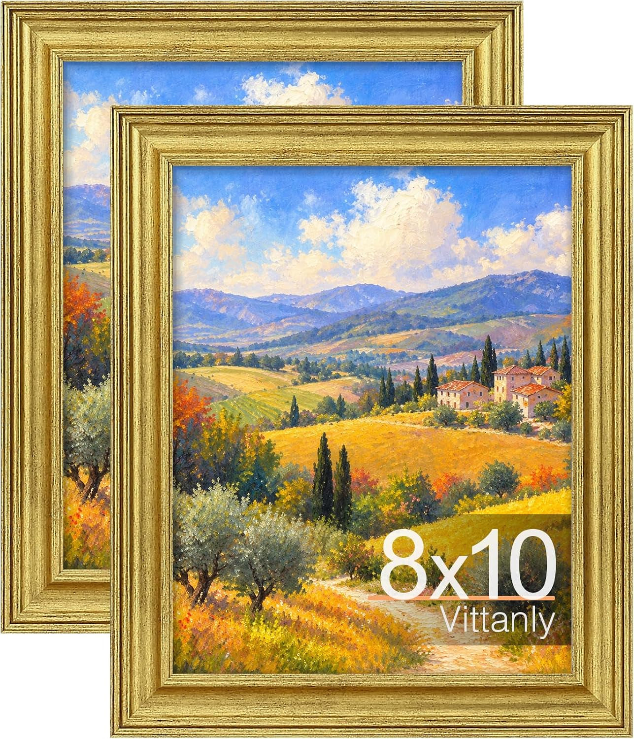 8x10-picture-frames-set-of-2-vintage-photo-frames-rustic-gold