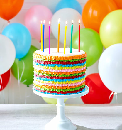 Birthday Candles, Long Thin Multicolored (24-Count)3