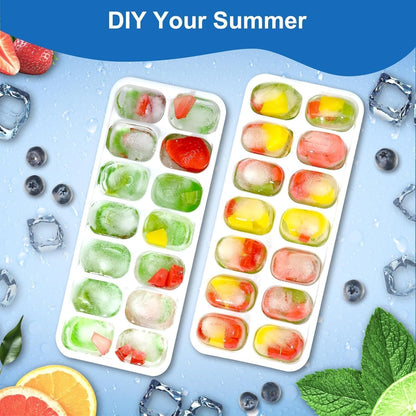 Ice Cube Trays with Lids for Freezer, 4 Pack Silicone Set, 56 Cubes | Easy-Release Reusable Ice Molds, Sturdy PP Frame, Bpa-Free; Stackable & Dishwasher Safe for Whiskey, Cocktails & Baby Food3