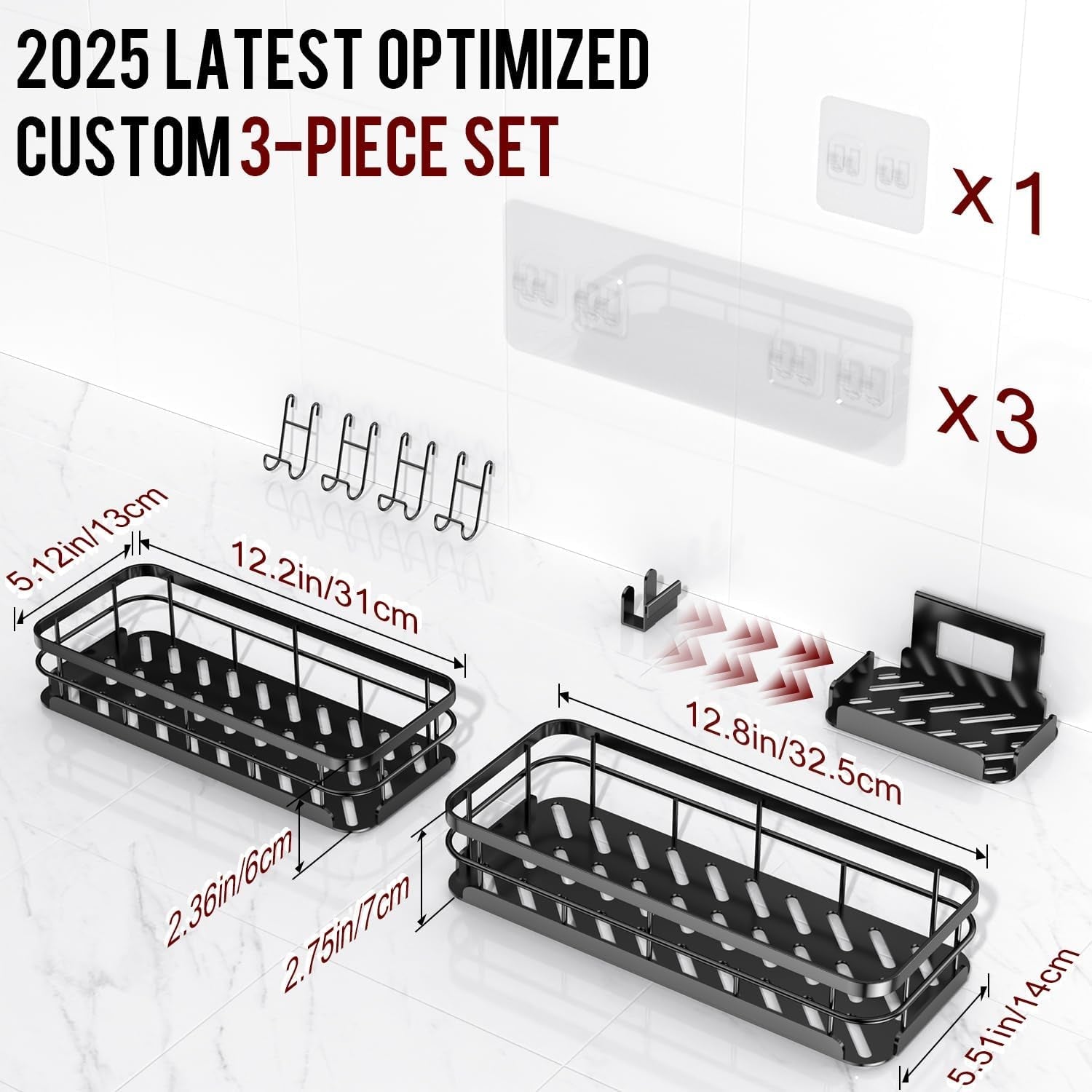 large-capacity-shower-caddy-heavy-duty-adhesive-shower-organizers-with-custom-aesthetic-design-soap-no-drilling-corner-shower-shelves-5-hooks-for-bathroom-accessories-3-pack