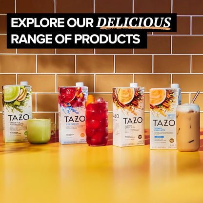 TAZO Classic Chai Latte Concentrate, 32 Oz Carton | Premium Caffeinated Black Tea with Cinnamon, Ginger, Cardamom and Vanilla Spices for Hot or Iced Chai Tea Lattes11
