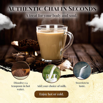 '- Traditional Masala Chai - Makes 100 Cups - 3 Ounce Masala Spiced Chai Powder with Organic Spices - Instant Indian Tea No Steeping - No Gluten5