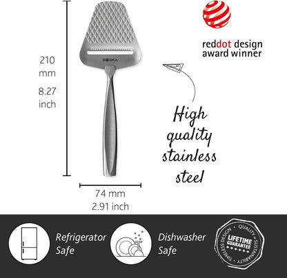 BOSKA Monaco+ Premium Cheese Slicer - Award Winning Cheese Cutter for Block Cheese, Cheddar up to Parmesan - Quilted Pattern Reduces Resistance - Non-Stick & Ergonomic Handheld6