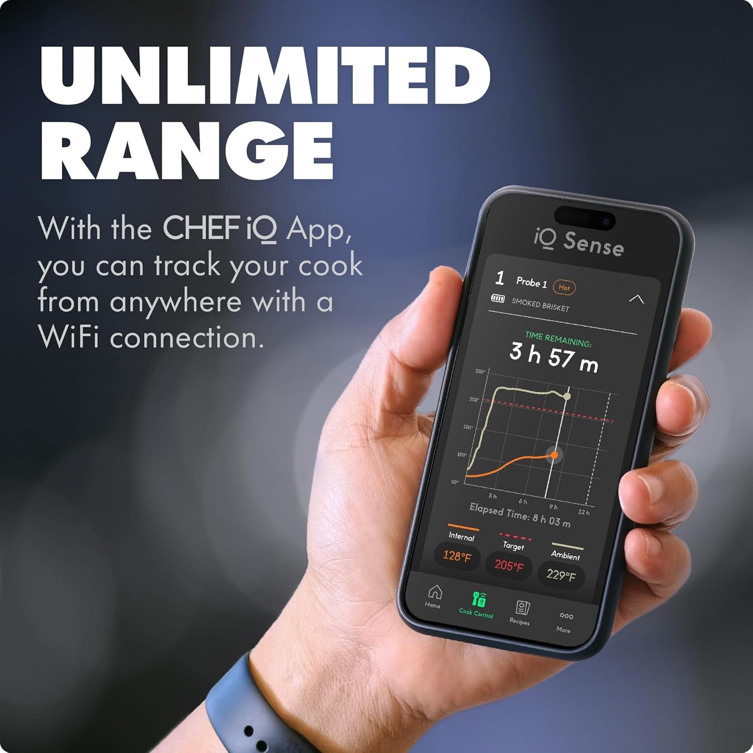 chef-iq-sense-smart-wireless-meat-thermometer-ultra-thin-probe-wifi-unlimited-range-1000-f-heat-safe-5-sensors-bbq-grill-oven-smoker-air-fryer-gen3