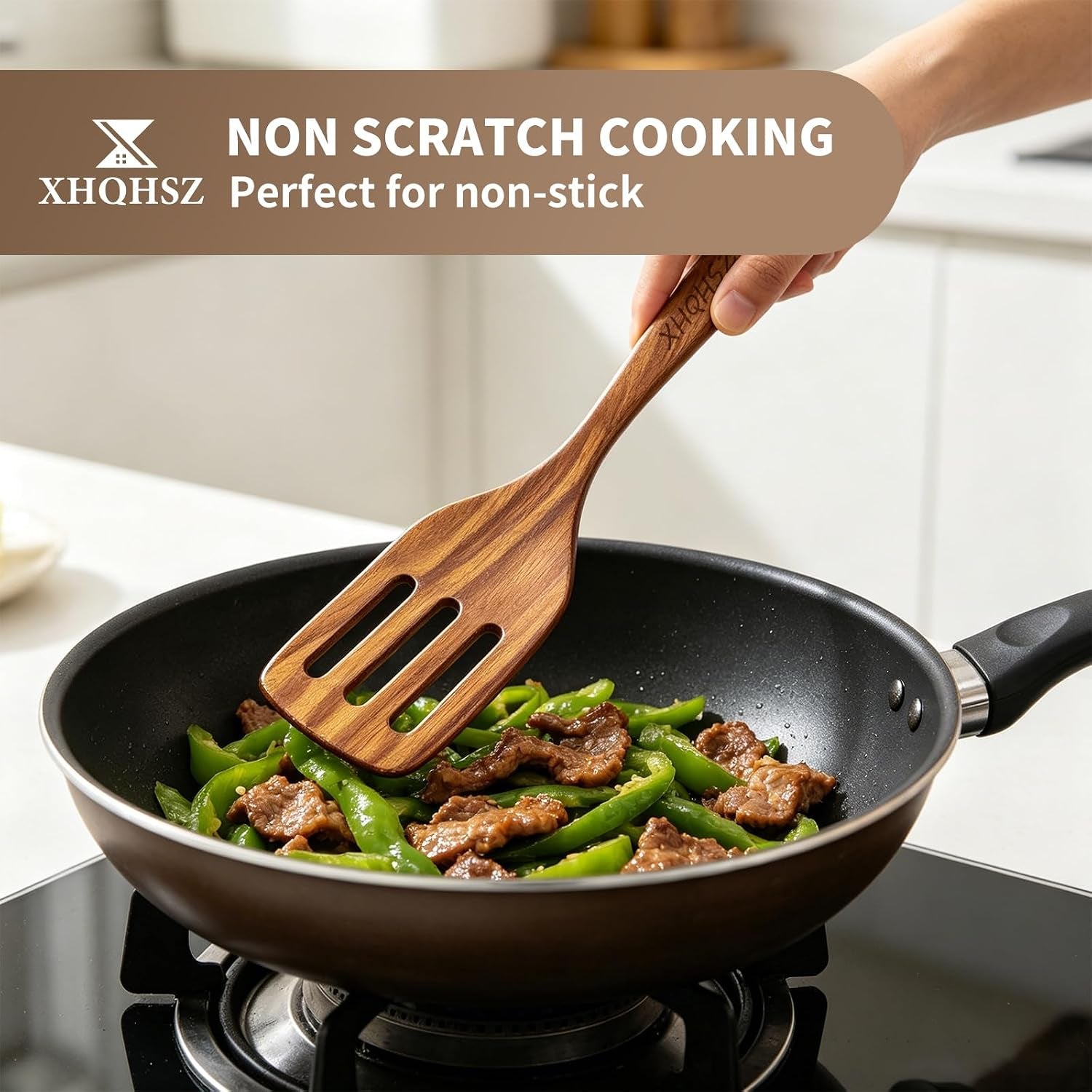 natural-teak-wood-cooking-utensils-wooden-spatula-set-with-paddle-turner-slotted-spurtle-scraper-long-ergonomic-handle-safe-for-non-stick-pans-4-pack