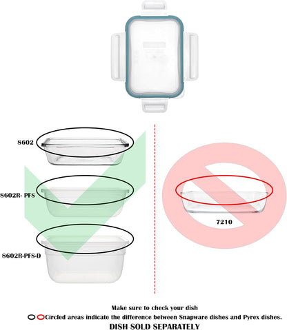 8602-PC Clear Lid W/Juniper Green Gasket (2-Pack) - Made in USA | Bpa-Free Construction | Freezer Safe | Top-Rack Dishwasher Safe | Reusable Design | Snap-Lock | Airtight Configuration8