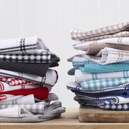 Premium Waffle Dish Cloths: Highly Absorbent, Super Soft Long Lasting - 100% Cotton, 12"X13" Towel for Cleaning & Drying, (4-Pack), Sand6