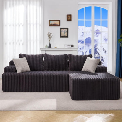 Boneless Couch Modular Sectional Sofa L-Shape Lounge Cloud Couch1