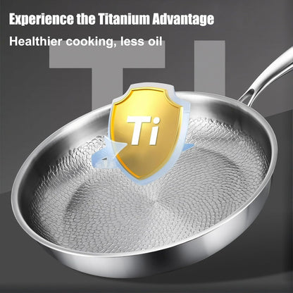 Titanium Hammered Pan Pro, 2025 New Multifunctional Ultra-Durable Scratch-Resistant Non Stick, Even Heating for Cooking2