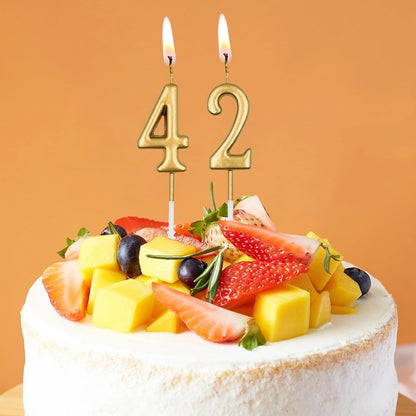 21St & 12Th Birthday Candles, Champagne Gold Number 21 12 Candle for Cake, Happy Birthday Cake Topper Decoration for Birthday Anniversary Celebration Party Supplies3