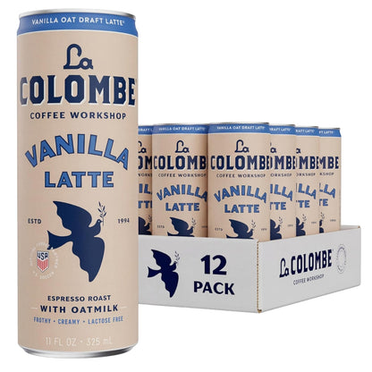 La Colombe Coffee, Oatmilk Vanilla Latte, 11 Fl Oz Cans (Pack of 12), Coffeehouse Quality Cold Brew, Specialty Grade Coffee Beans, Ready-To-Drink On-The-Go1
