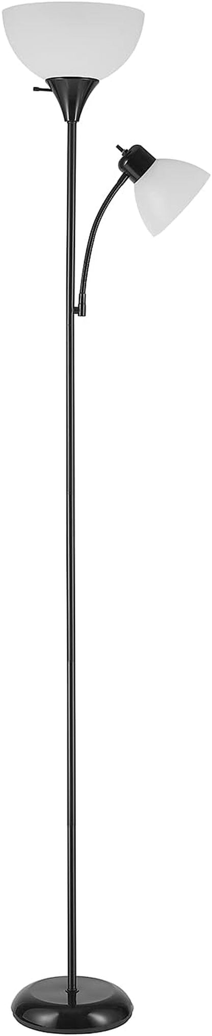 67135 72" Floor Lamp with Adjustable Reading Light, Bright, Easy-To-Assemble Torchiere for Bedroom, Living Room & Office - Space-Saving Slim Design1