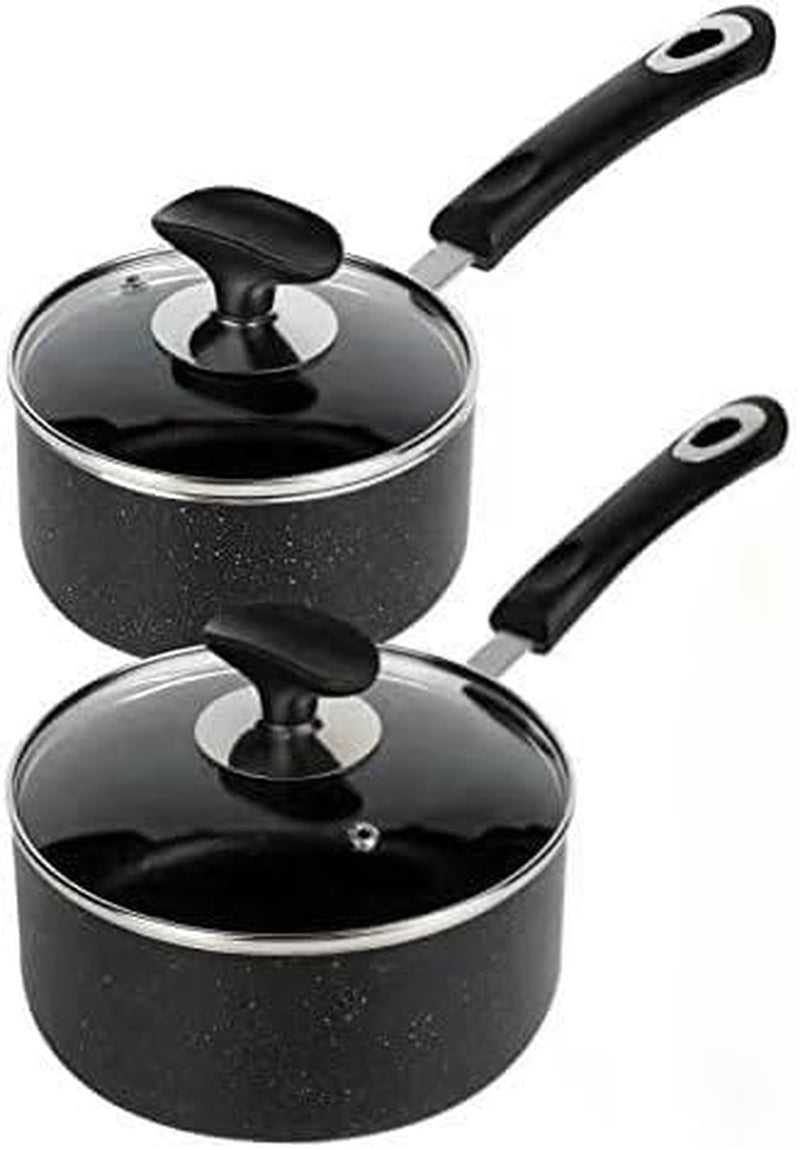 nonstick-saucepan-set-1-quart-and-2-quart-ultra-non-stick-sauce-pan-small-pot-with-glass-lid-great-for-home-kitchen-restaurant-black