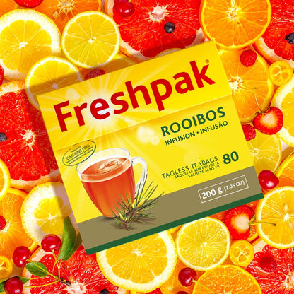® Rooibos Tea | 80 Tagless Teabags | Packed at Source in South Africa | Natural Premium Rooibos | Naturally Caffeine Free | Keto Friendly | Non GMO |4