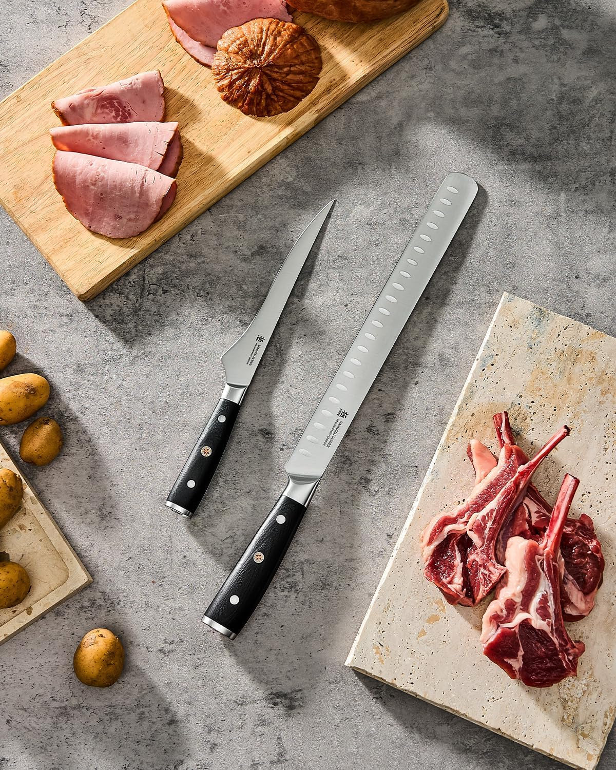 2pc-kitchen-knife-set-japanese-steel-boning-slicing-knife-set-56-58-hrc-german-1-4116-steel-full-tang-blades-pakkawood-handles-meat-fruit-vegetable-prep-carving-set-with-sheaths