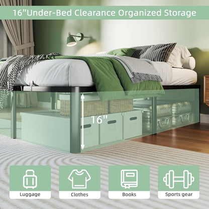 Queen Bed Frame, 18 Inch Heavy Duty Steel Platform, Noise-Free3