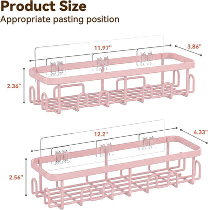 Shower Caddy Adhesive, Rustproof Shower Organizer, Wall Shower Rack7