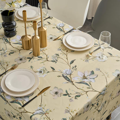 Vinyl Tablecloth with Flannel Backing - Waterproof, Oil-Proof, Easy to Clean -Rectangle Plastic Table Cloth - Perfect for Dining Tables, Kitchen Tables, Parties3