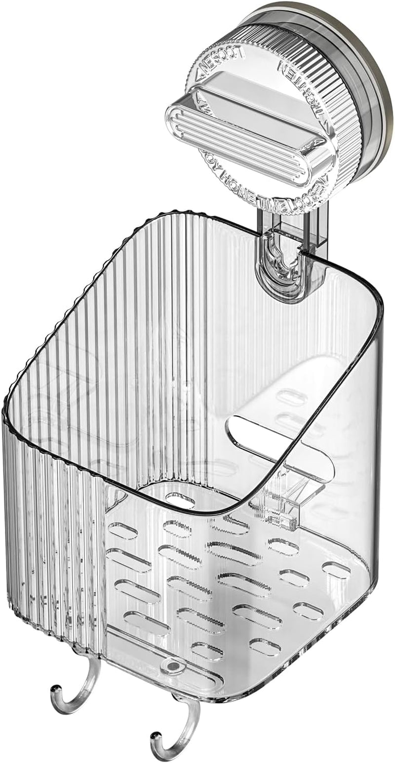 shower-caddy-suction-cup-shelf-organizer-with-hooks-removable-clear-shower-organizer-wall-storage-rack