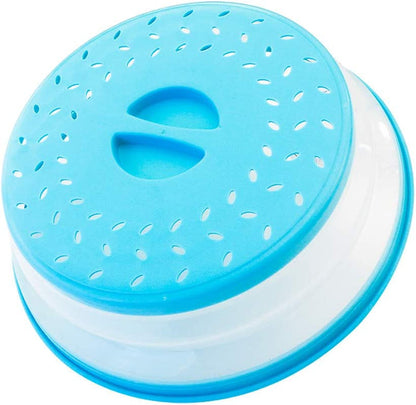 Pack of 2 Collapsible Microwave Food Cover, Splatter Guard,Vented Microwave Lid for Food,10.5Inch, BPA Free TPR, Dishwasher Safe3