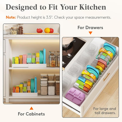 Kitchen Cabinet Organizer for Food Contanier Lid with 7 Sections4