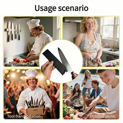 Professional 8-Inch Knife Sheath, Black ABS Plastic with Felt Lining, Waterproof Blade Guard Cover for 7-8 Inch Chef Knives, Kitchen Storage, Travel Protection9