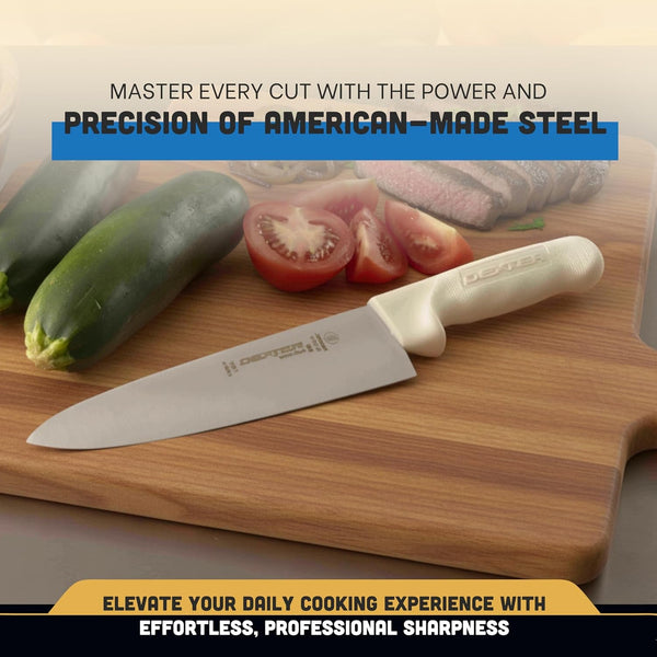8" Chef'S Knife – S145-10PCP | SANI-SAFE Series | High-Carbon Stainless Steel Blade, NSF Certified, Slip-Resistant White Handle, Made in USA7