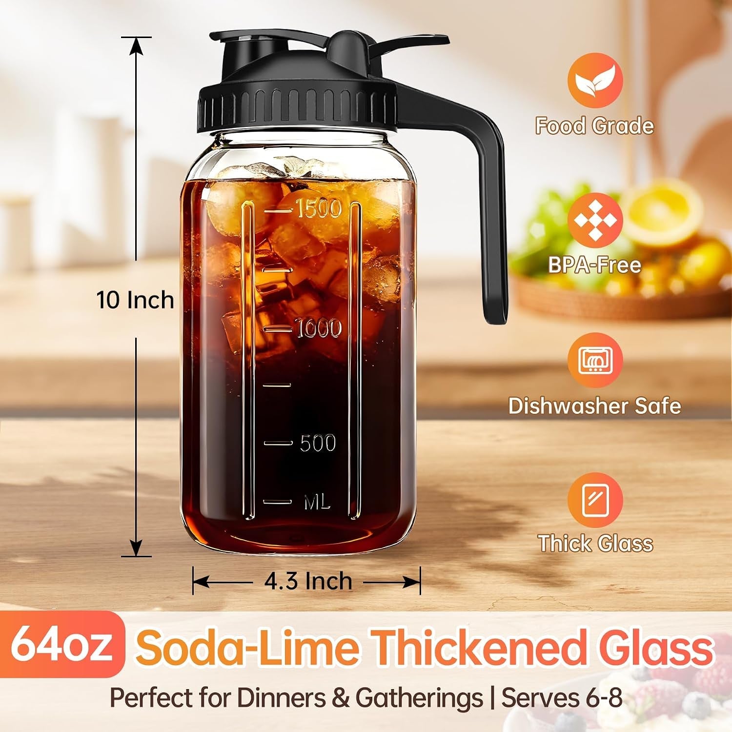 64-oz-mason-jar-pitcher-with-lid-airtight-leakproof-glass-pitcher-2-quart-1-2-gallon-mason-jar-with-pour-spout-easy-grip-handle-wide-mouth-cold-brew-and-breastmilk-iced-tea-sun-tea