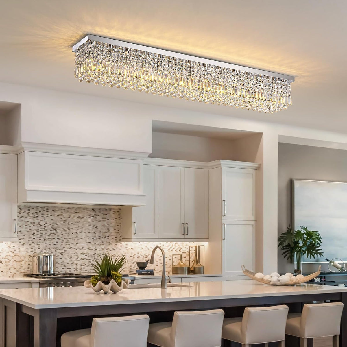 rectangular-chandelier-modern-dining-room-light-fixture-with-raindrop-chandelier-crystals-13-light-flush-mount-rectangle-chandelier-for-dining-room-kitchen-chrome-finish-l59-x-w10-x-h9
