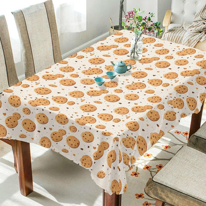 Cartoon Cookie Pattern Tablecloth Square 60 X 60 Inch Washable Table Cloth Fabric Table Covers for Indoor Outdoor Kitchen Party Picnic Dining Holiday Decor4