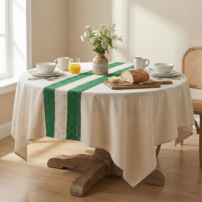 Dark Green Table Cloth, Heavy Weight, 60×104 Inch Rectangular4
