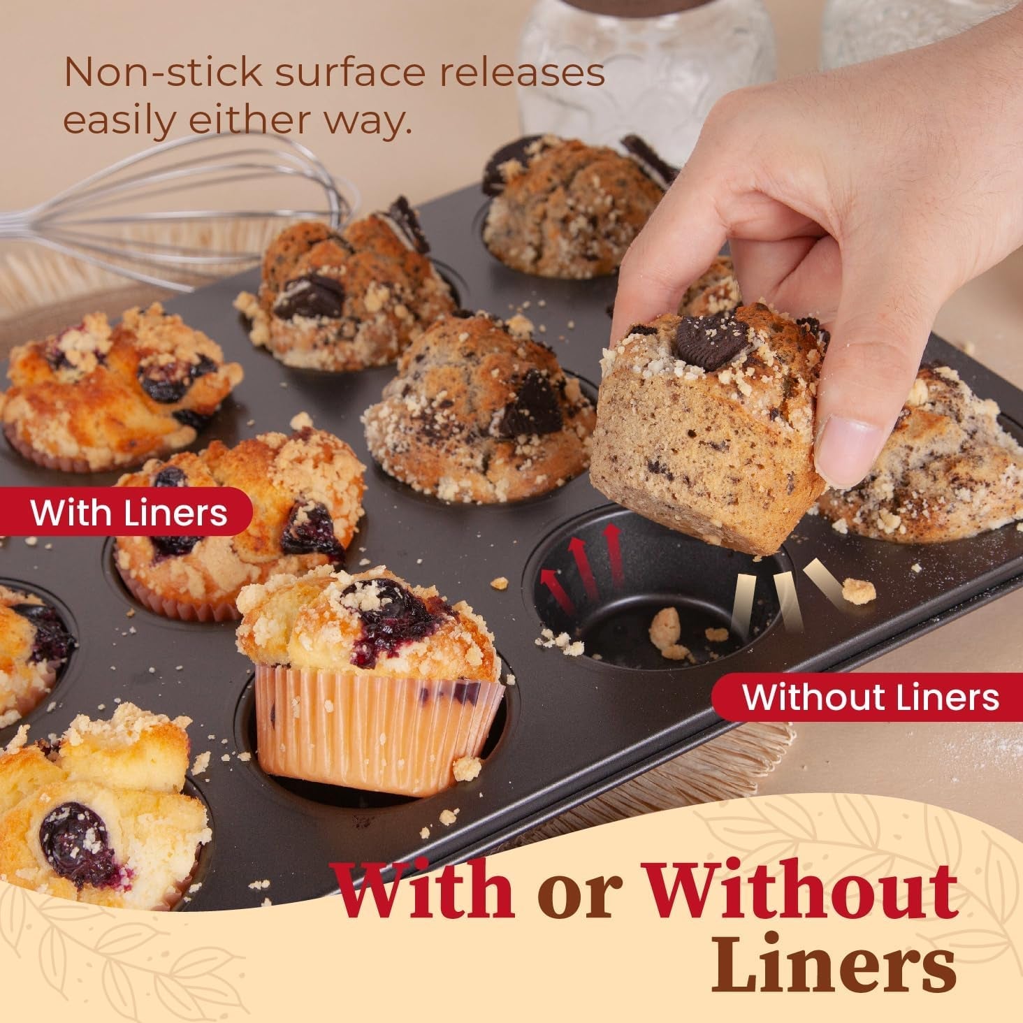2-pack-12-cup-muffin-pan-set-carbon-steel-nonstick-cupcake-tin-includes-200-liners-durable-carbon-steel-nonstick-release-for-cupcakes-muffins-egg-bites-brownies-oven-safe-450-f