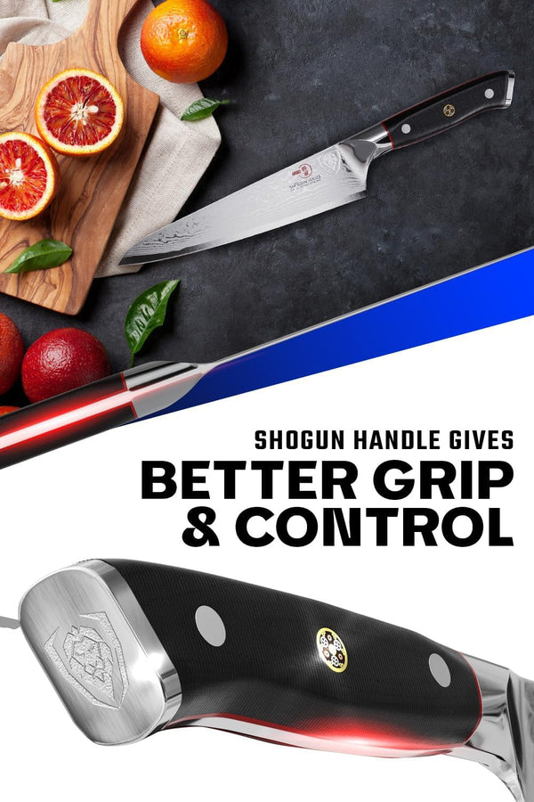 Chef Knife - 7 Inch Blade - Shogun Series ELITE - Damascus - Japanese AUS-10V Super Steel - G10 Black Handle - Razor Sharp Kitchen Knife - Full Tang Cooking Chef'S Knife - Sheath4
