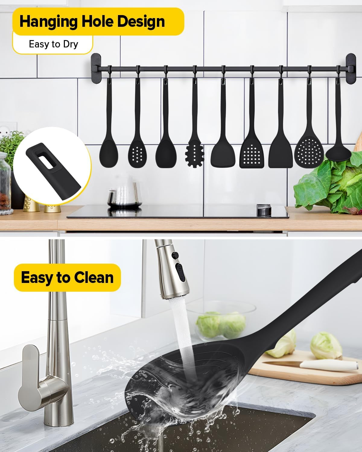 silicone-cooking-utensils-set-9-pcs-heat-resistant-kitchen-utensils-with-back-hooks-bpa-free-kitchen-tools-with-spatulas-spoons-skimmer-and-pasta-fork-for-non-stick-cookware-black