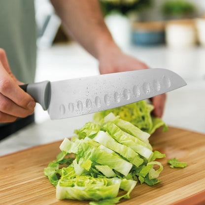 LEO 6.75" Nonstick Santoku Knife,Stainless Steel Wide Blade4