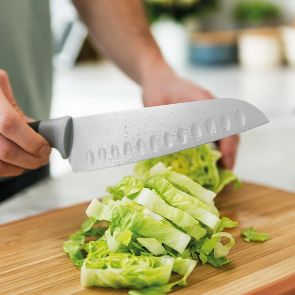 LEO 6.75" Nonstick Santoku Knife,Stainless Steel Wide Blade4