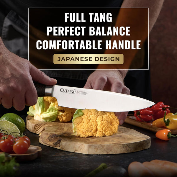 Chef Knife 8" Japanese Kitchen Knife – High Carbon Steel, Full Tang4