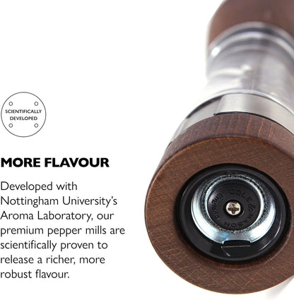 Cole & Mason Derwent Grinder, 7.5" Pepper Mill, Forest Wood4