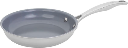 HENCKELS Clad H3 8-Inch Induction Ceramic Nonstick Frying Pan, Stainless Steel, Durable and Easy to Clean1
