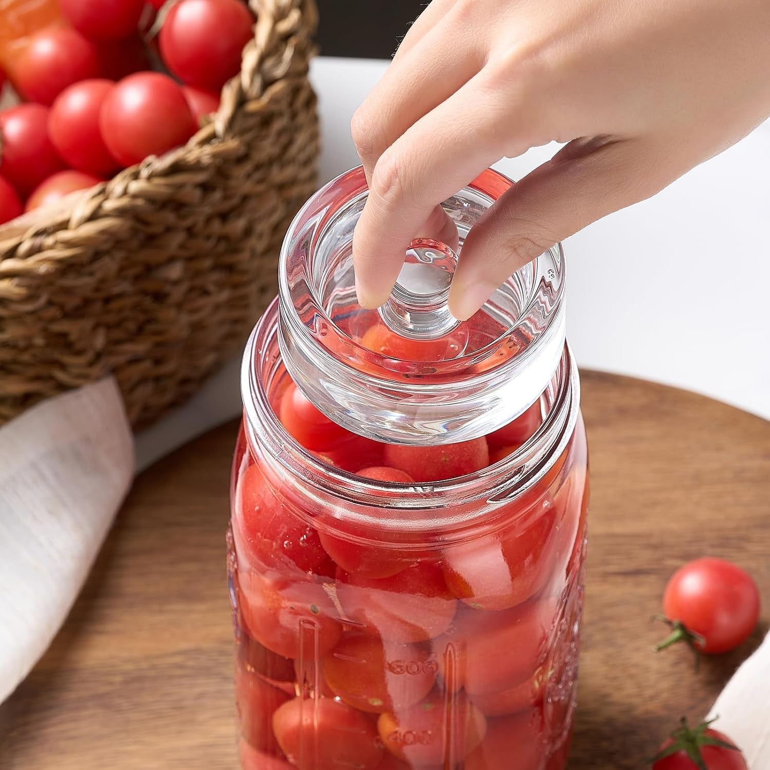 4-pack-of-fermentation-glass-weights-with-easy-grip-handle-for-great-wide-mouth-canning-mason-jars-pickling-sourkrout-kraut-glass-weight-fermentation-kit-with-easy-grip-handle-dishwasher-safe