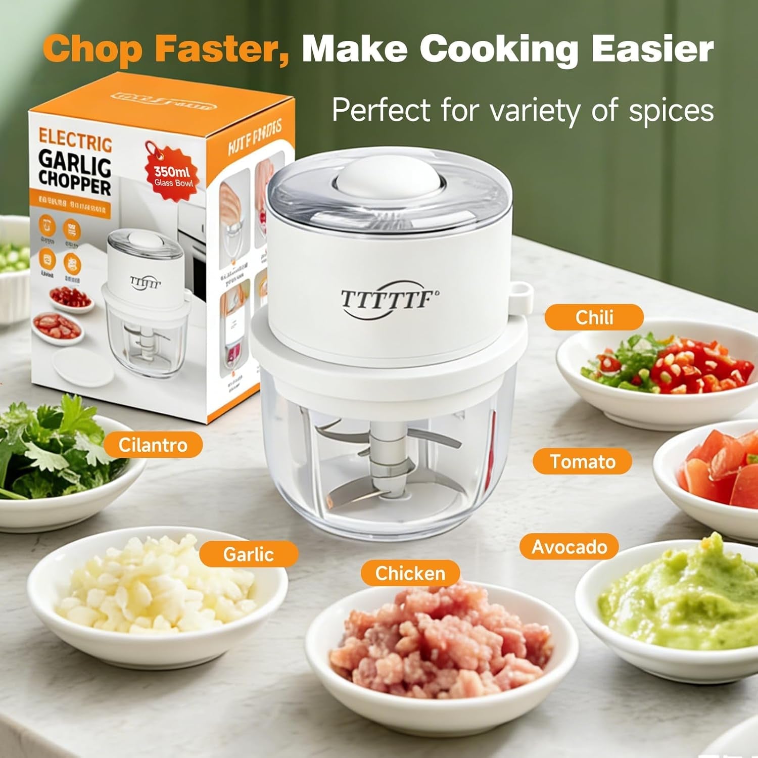 electric-garlic-chopper-350ml-glass-bowl-mini-food-processor-portable-veggie-chopper-onion-garlic-grinder-wireless-food-processor-for-ginger-chili-fruit-meat-etc