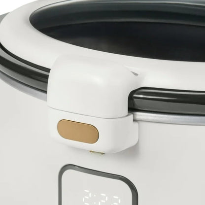 Wonderful 4 Qt Digital Slow Cooker Electric Cooker Pot with Automatic Warm & Hinged Locking Lid, Non-Skid Feet, Cook and Carry Kitchen Appliances (White)6
