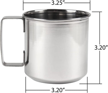 Metal Drinking Cup, 12 Ounce, Silver2