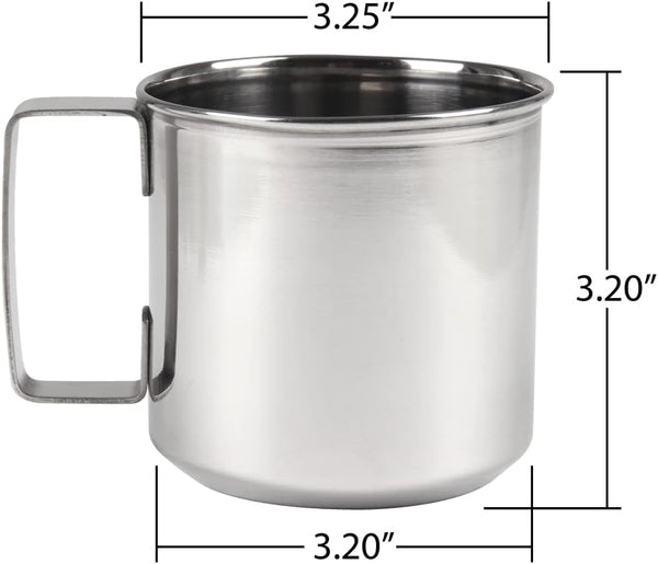 Metal Drinking Cup, 12 Ounce, Silver2
