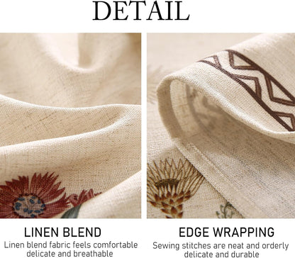 Designer Linen Rectangular Tablecloth,79"X55"-Serenity G5