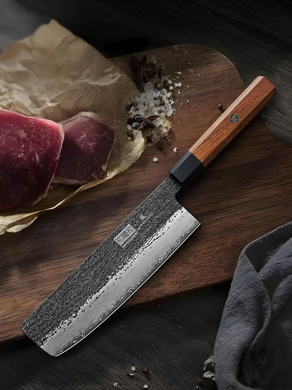 7 Inch Nakiri Knife, Ultra Sharp Meat Vegetable Cleaver Knife6